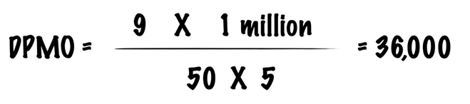 DPMO calculated