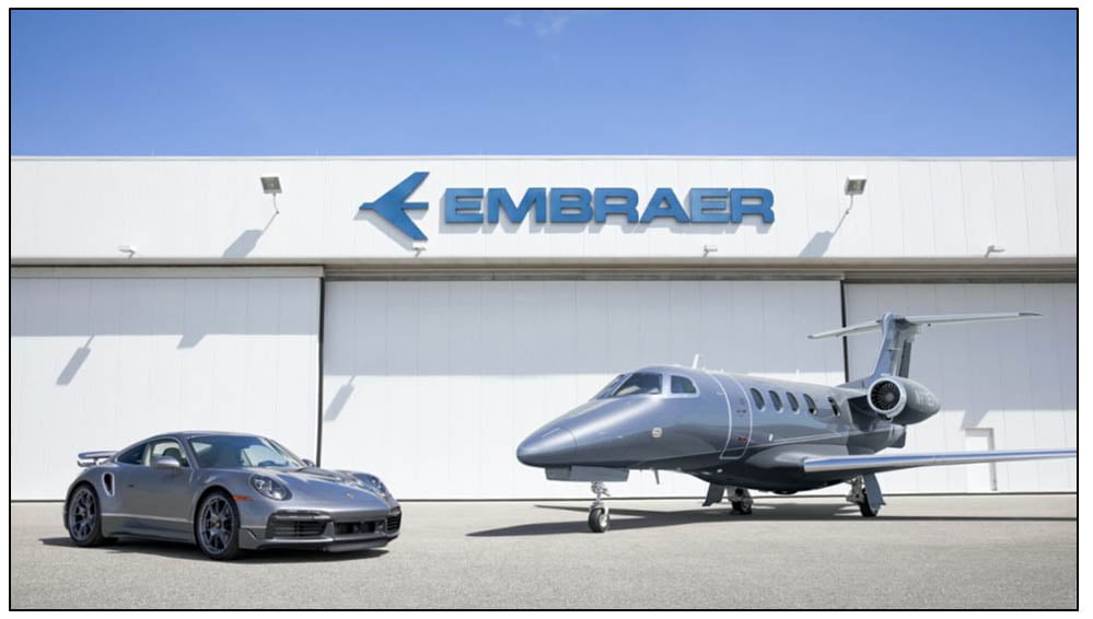 Porsche and private jet