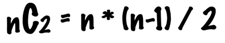 Number of possible combinations of n item pairs