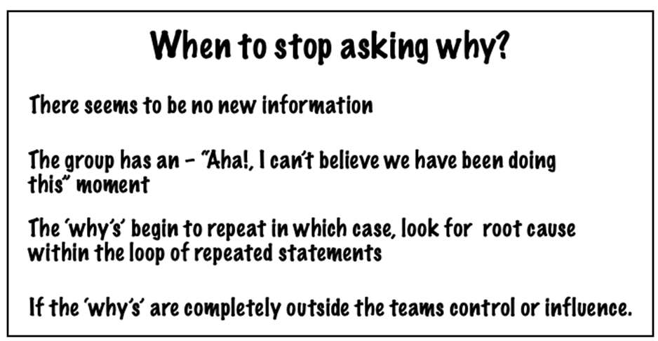 When to stop asking why