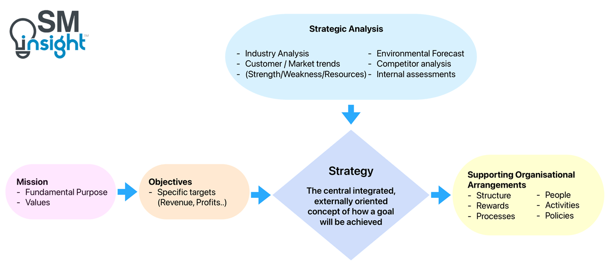 how a strategy differs from other processes that an organization undertakes