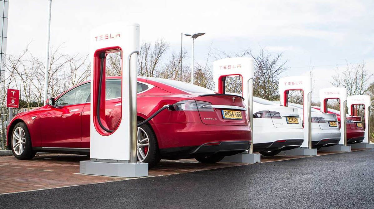 Tesla superchargers